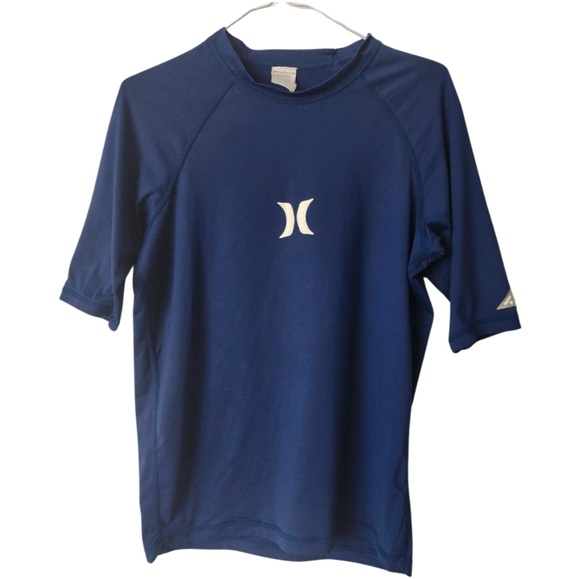 Pre-owned Hurley Navy Blue Rash Guard with Short Sleeves Crew Neck. Size XL - Picture 8 of 10